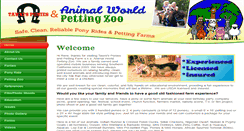 Desktop Screenshot of animalworldpettingzoo.com